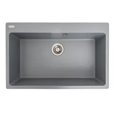 Гранитная мойка для кухни VALESO 7850 Bogema матовая (серый металлик)