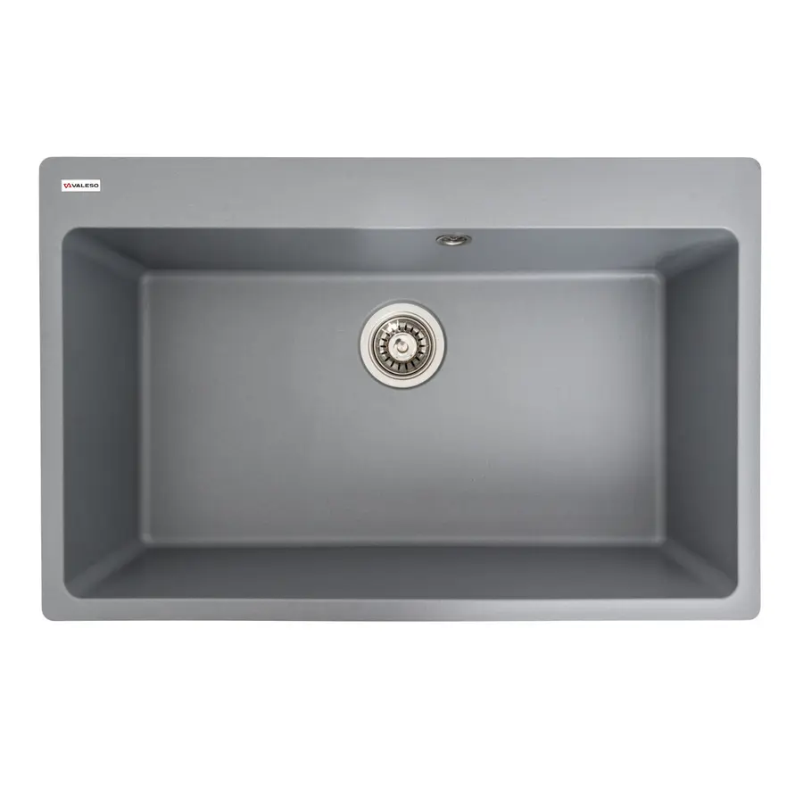Гранітна мийка для кухні VALESO 7850 Bogema матова (сірий металік)