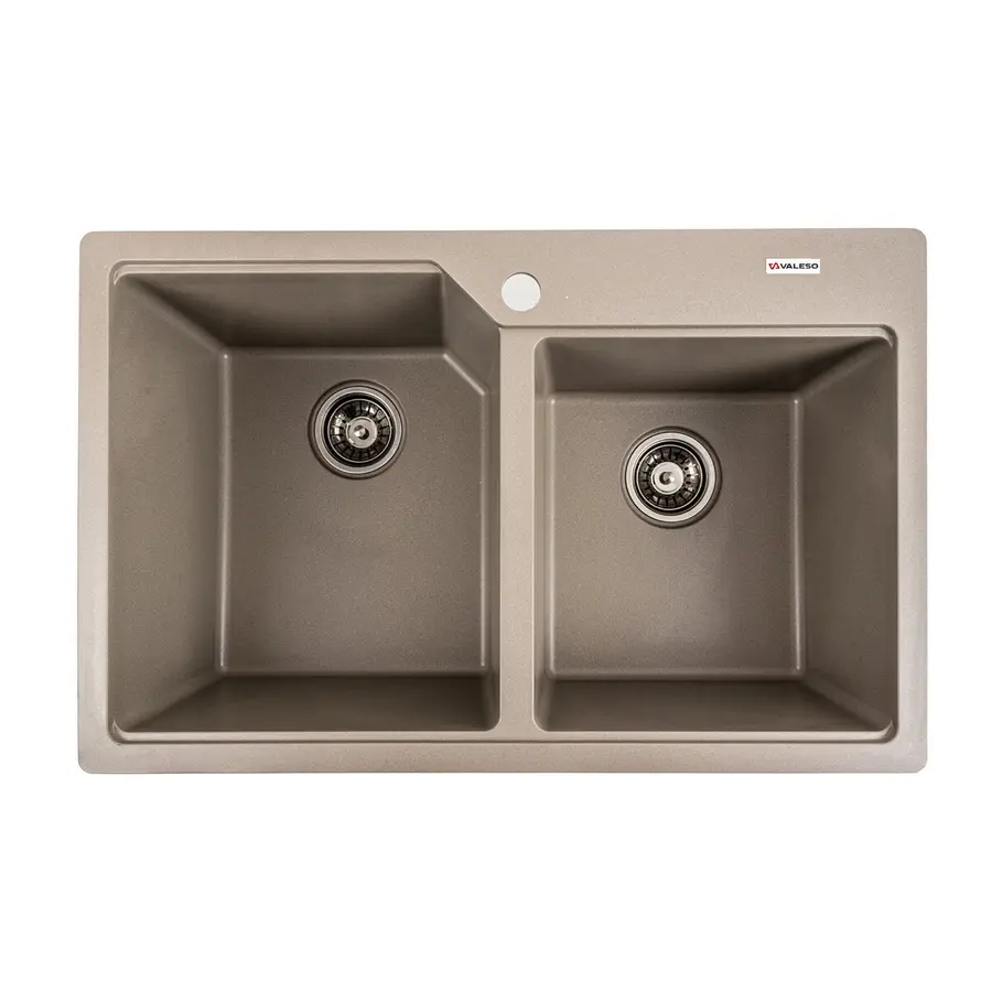 Гранітна мийка для кухні VALESO 7850 HARMONY матовий Титан