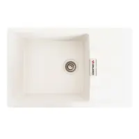 Гранітна мийка для кухні VALESO ROMA 7850 матова Білосніжна