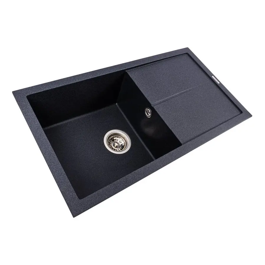 Гранитная мойка для кухни VALESO SOLID 7843 матовая Карбон