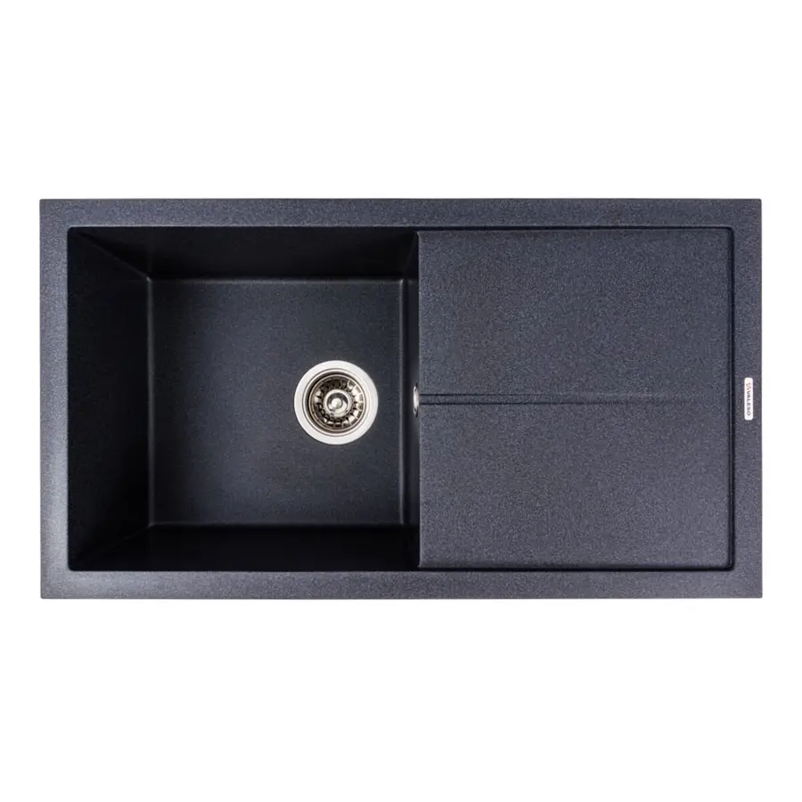 Гранитная мойка для кухни VALESO SOLID 7843 матовая Карбон