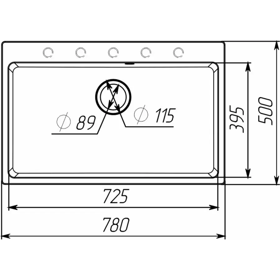 Гранітна мийка для кухні VALESO BOGEMA 7850 матова Мікс