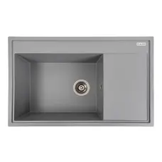 Гранитная мойка для кухни VALESO 7950 AZURIT матовый Серый металлик