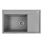 Гранітна мийка для кухні VALESO 7950 AZURIT матовий Сірий металік