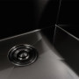Кухонная мойка черная PVD 60х50 с подставкой для ножей