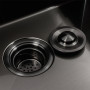 Кухонная мойка черная PVD 60х50 с подставкой для ножей