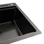 Кухонная мойка черная PVD 60х50 с подставкой для ножей