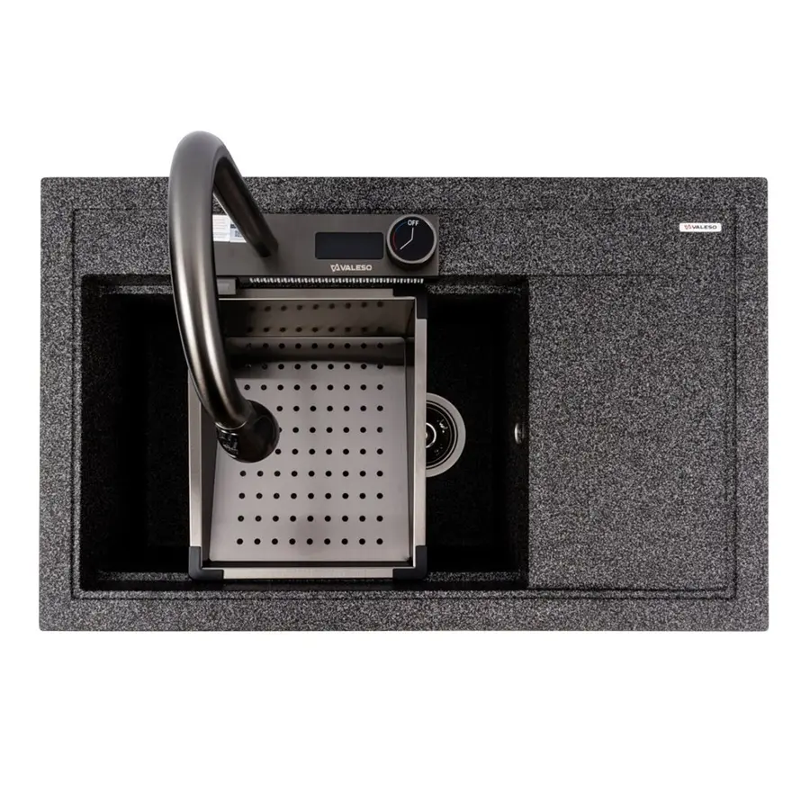 Гранітна мийка VALESO ATRUM 7950 матова Графіт