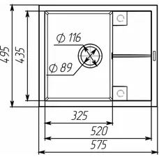 5850 REYNA матова Мийка гранітна VALESO (моріон)