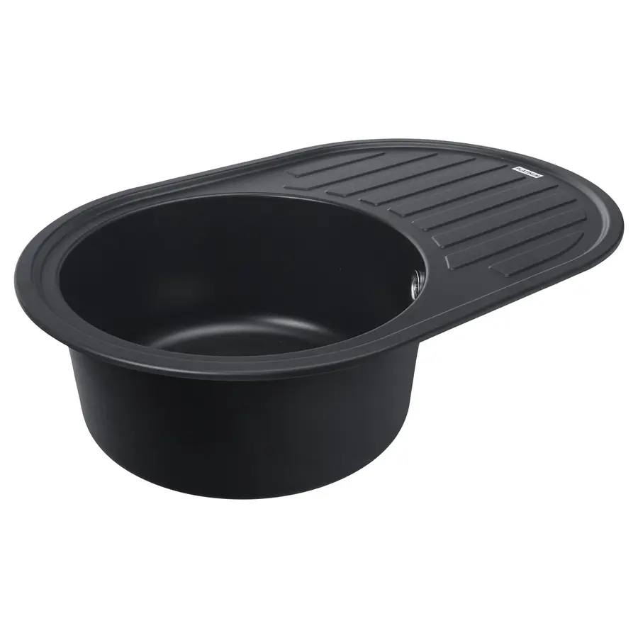 Гранітна мийка для кухні Platinum 7750 LIRA матова Чорна