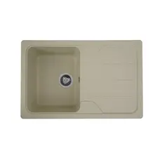 Гранітна мийка для кухні Platinum 7850 VERONA матова Айворі