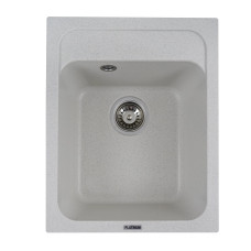 Гранітна мийка для кухні Platinum 4050 KORRADO матова Біла в крапку