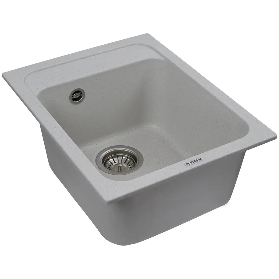 Гранітна мийка для кухні Platinum 4050 KORRADO матова Біла в крапку