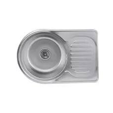 Кухонна мийка з нержавіючої сталі Platinum САТИН 6745 (0,8/180 мм)