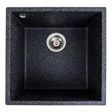 Гранітна мийка для кухні Platinum 4040 RUBA матовий Графіт