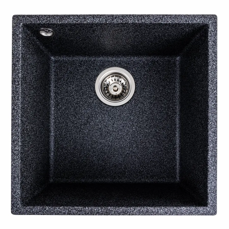 Гранітна мийка для кухні Platinum 4040 RUBA матовий Графіт