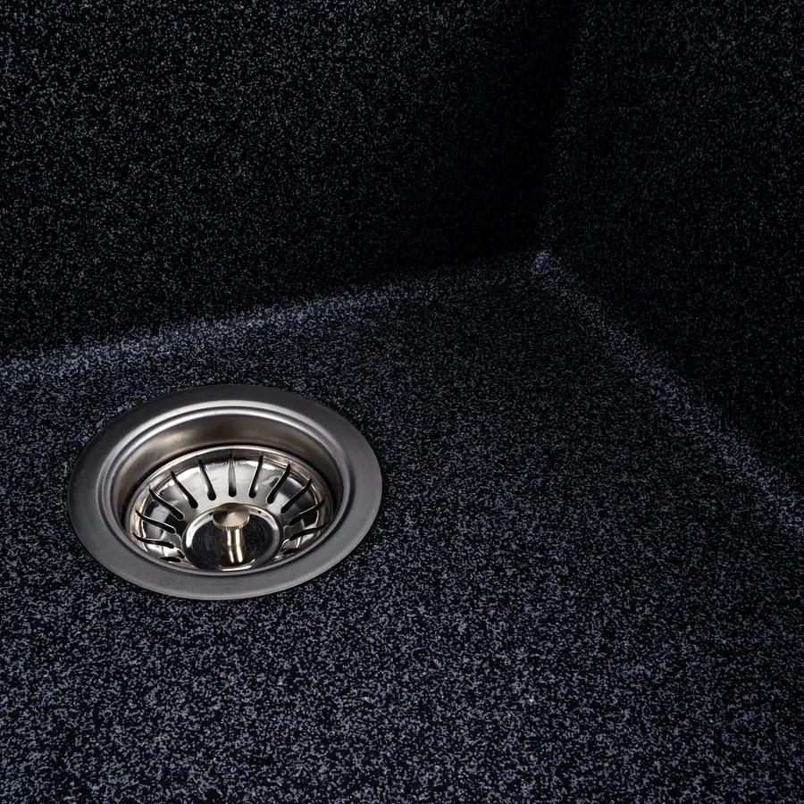 Гранітна мийка для кухні Platinum 4040 RUBA матовий Графіт