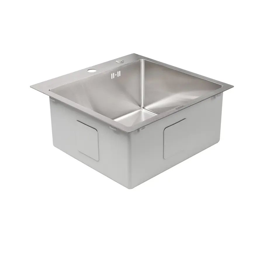 Кухонная мойка Platinum Handmade 500x500x220 (толщина 3,0/1,5 мм + дозатор в комплекте)