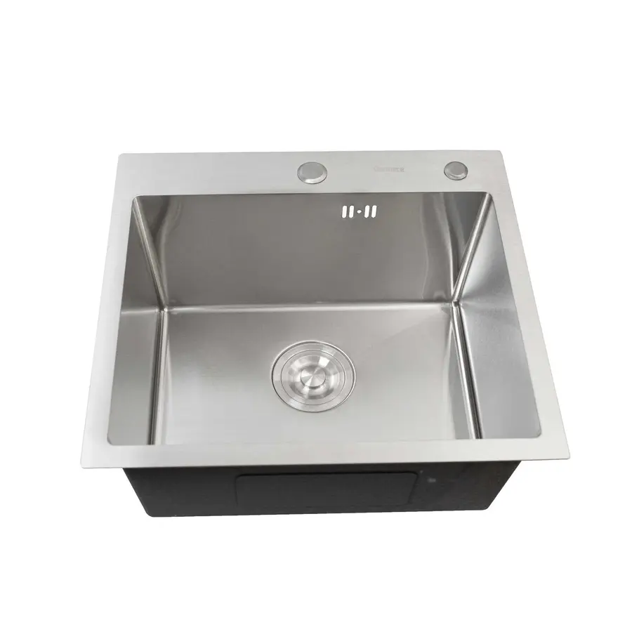 Кухонная мойка Platinum Handmade 500x500x220 (толщина 3,0/1,5 мм + дозатор в комплекте)