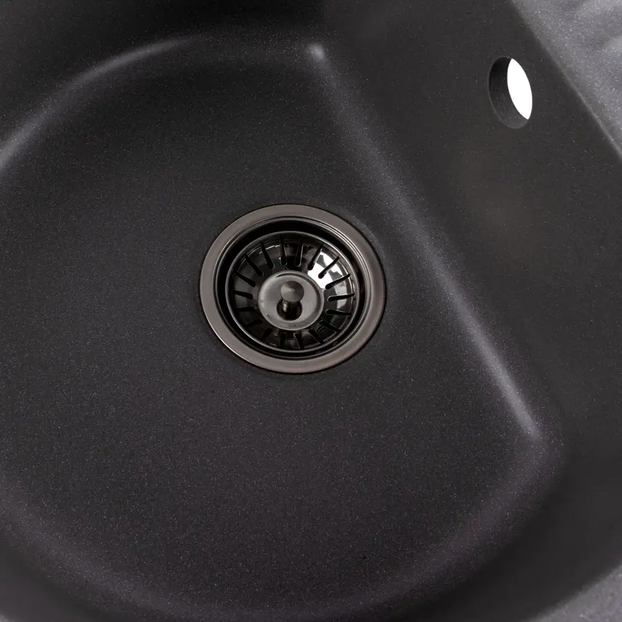 Гранітна мийка для кухні Platinum 6247 BORA глянець Сірий мусон