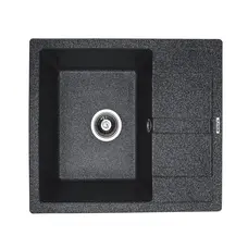 Гранітна мийка для кухні Platinum 5851 ARIA матова Графіт