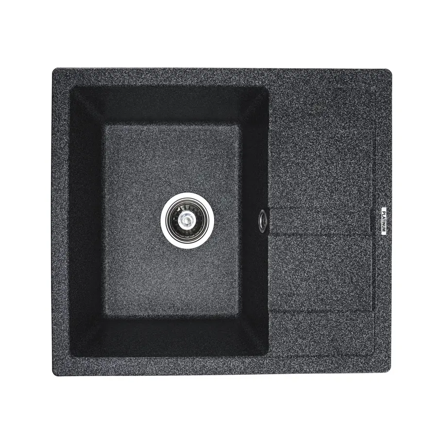 Гранітна мийка для кухні Platinum 5851 ARIA матова Графіт