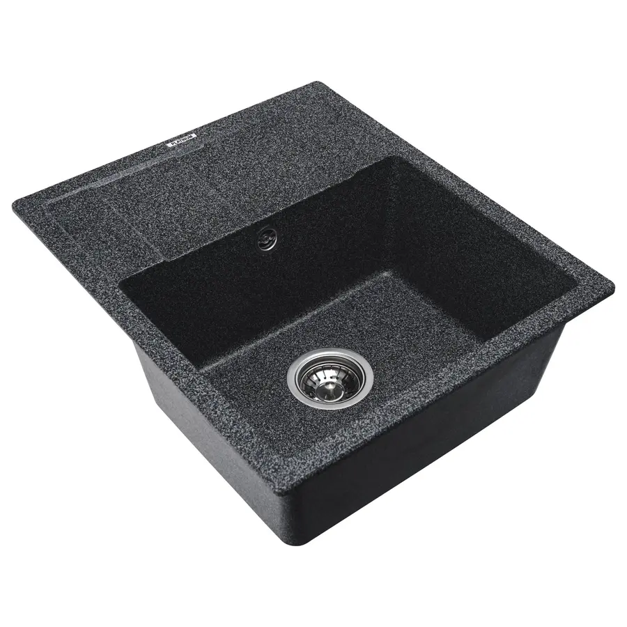 Гранітна мийка для кухні Platinum 5851 ARIA матова Графіт