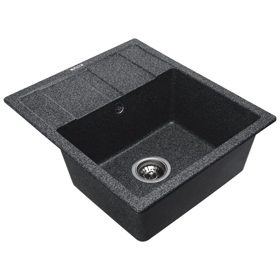 Гранітна мийка для кухні Platinum 5851 ARIA матова Графіт