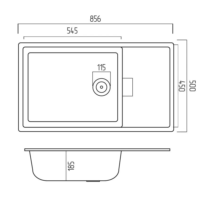 Гранитная мойка для кухни Platinum 8650 DIAMOND матовая (карамель)