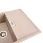 Гранитная мойка для кухни Platinum 8650 DIAMOND матовая (карамель)