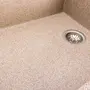 Гранитная мойка для кухни Platinum 8650 DIAMOND матовая (карамель)