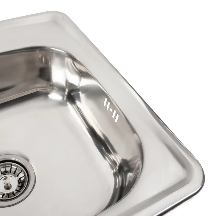 Кухонна мийка з нержавіючої сталі Platinum ПОЛІРОВКА 3838 (0,6/160 мм)