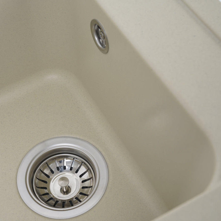 Гранітна мийка для кухні Platinum 4050 KORRADO матова Айворі