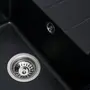 Гранітна мийка для кухні Platinum 6550 INTENSO матова Чорний металік