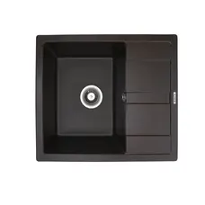 Гранітна мийка для кухні Platinum 5851 ARIA матова Шоколад