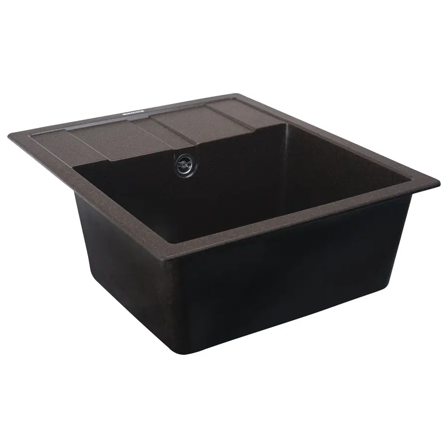 Гранітна мийка для кухні Platinum 5851 ARIA матова Шоколад