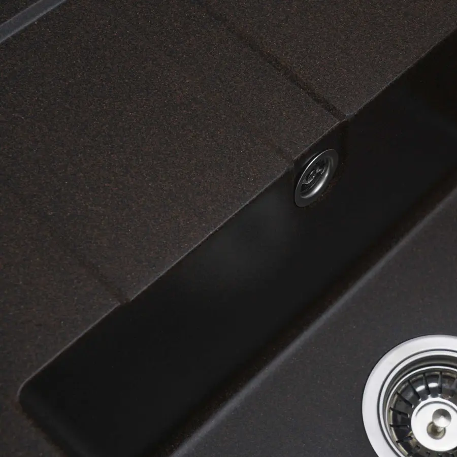 Гранітна мийка для кухні Platinum 5851 ARIA матова Шоколад