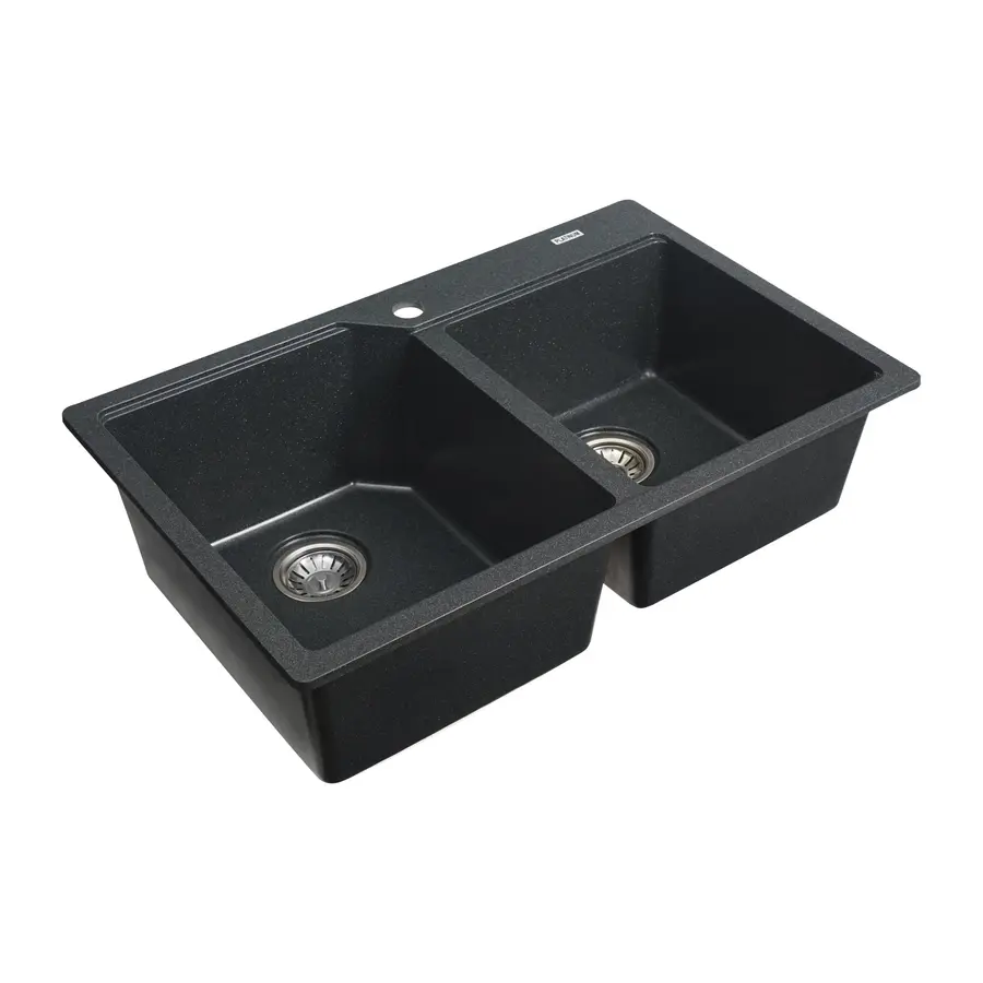 Гранітна мийка для кухні Platinum 7850 HARMONY матова Антрацит