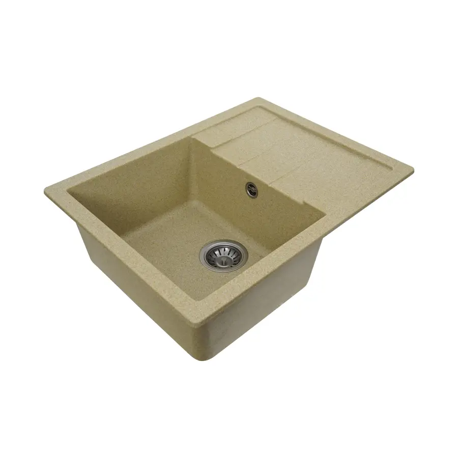 Гранітна мийка для кухні Platinum 6550 INTENSO матова Беж