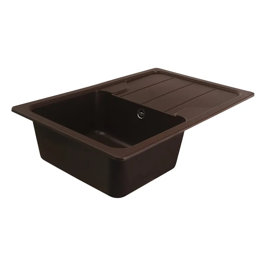 Гранітна мийка для кухні Platinum 7850 VERONA матова Мокко