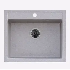 Гранітна мийка для кухні Platinum 5850 IRENA глянець Сіра
