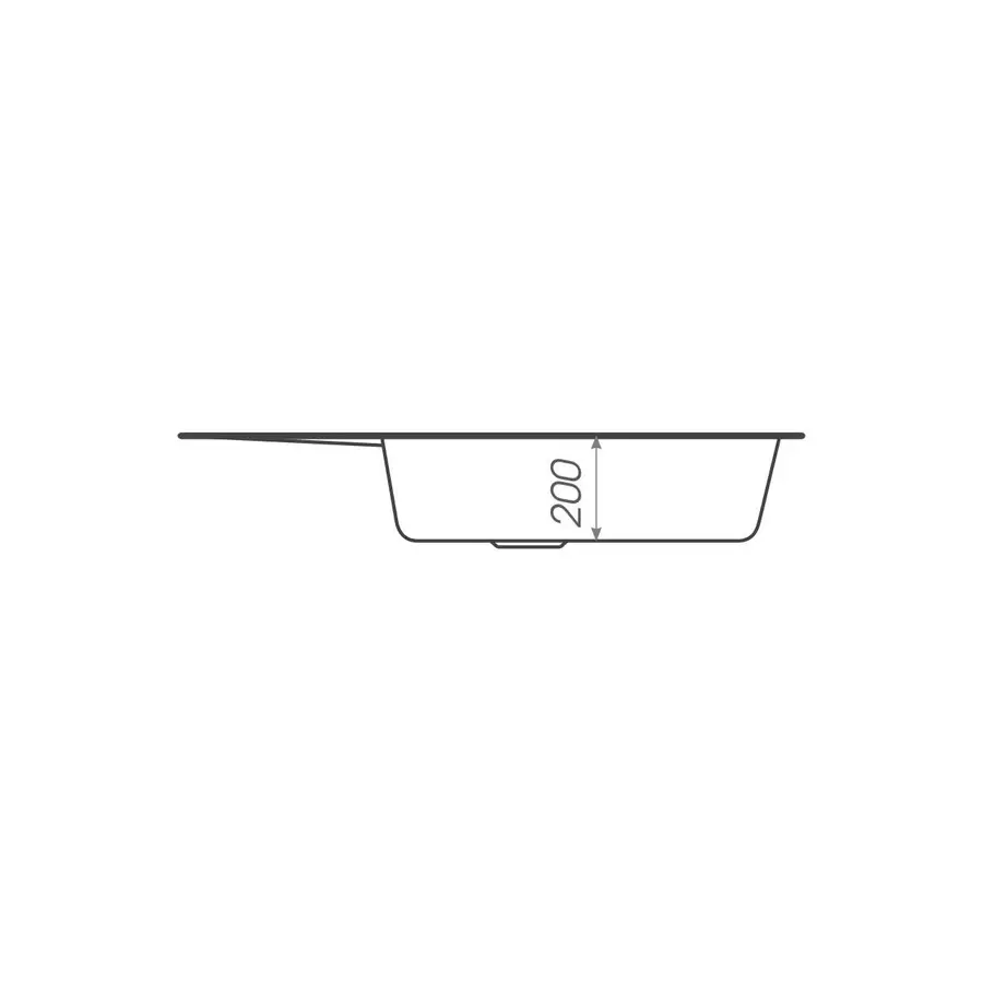 Гранітна мийка для кухні Platinum 5850 IRENA глянець Сіра