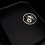 Гранітна мийка для кухні Platinum 7950 Equatoria глянець Чорний металік