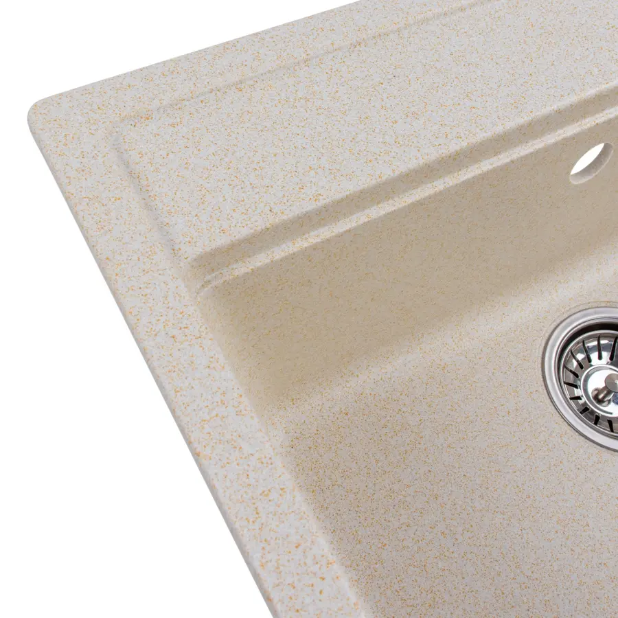 Гранітна мийка для кухні Platinum 5751 NIKA глянець Пісок