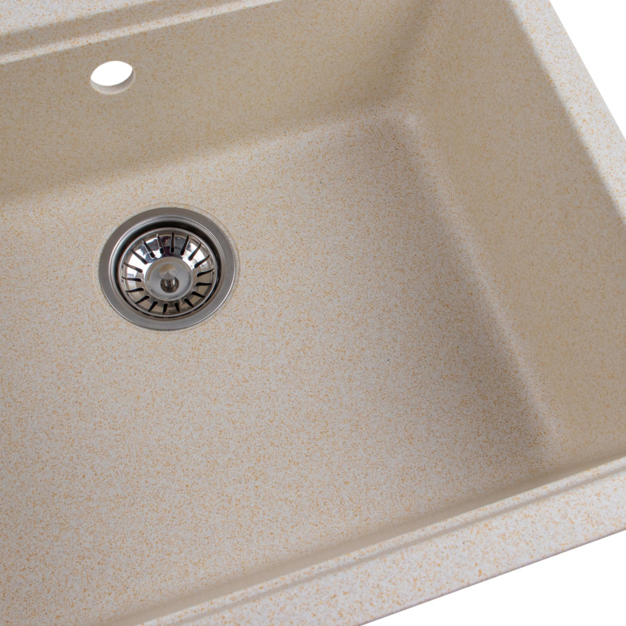 Гранітна мийка для кухні Platinum 5751 NIKA глянець Пісок