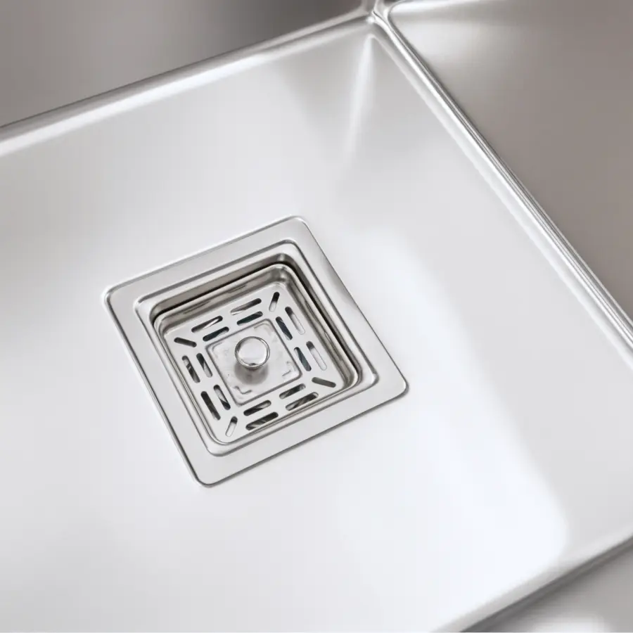 Мийка на дві чаші Platinum Handmade HDB 750х410х230 нержавійка (квадратний сифон, 3.0/1.0)