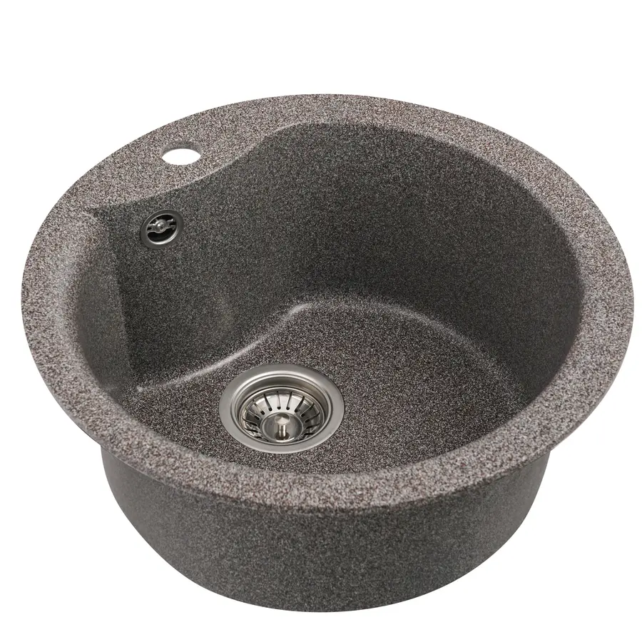 Гранітна мийка для кухні Platinum 480 TURAS матова Мікс