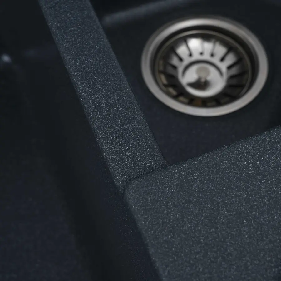 Гранитная мойка для кухни Platinum 9950 PANDORA матовая Антрацит