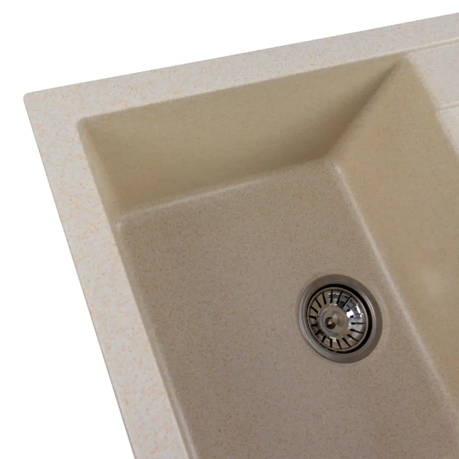 Гранітна мийка для кухні Platinum 7850 TROYA матова Пісок